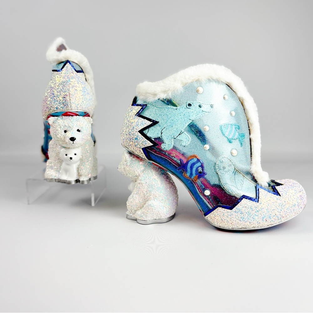 Irregular Choice “Fuzzy McFrosty” Polar Bear Heels – Winter Wonderland Collect